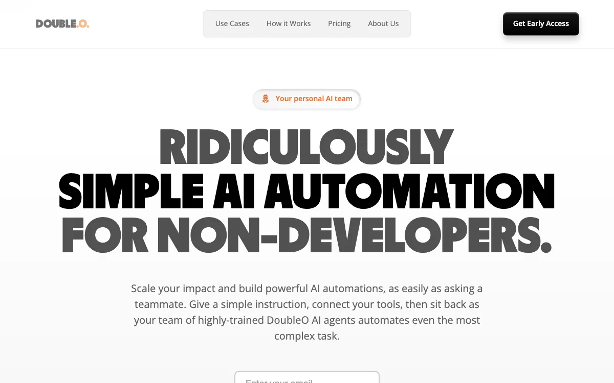 Revolutionize Workflows with AI: DoubleO for Non-Developers