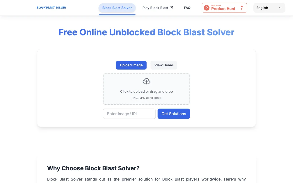 Block Blast Solver - Giải pháp miễn phí trực tuyến cho trò chơi Block Blast