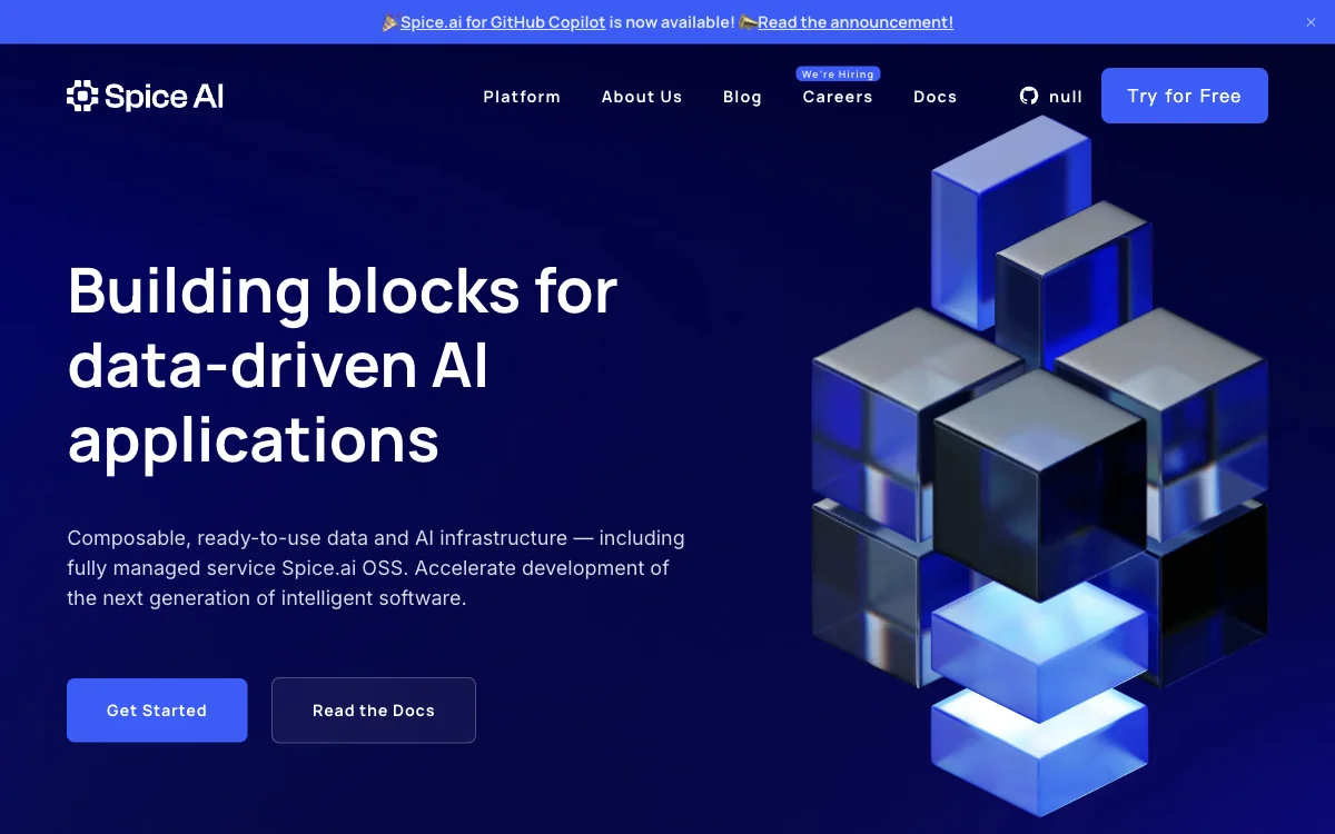 Spice AI: Accelerating Intelligent Software Development with Data-Driven AI Infrastructure