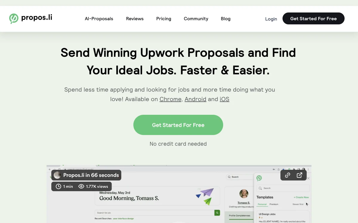 Propos.li: Streamline Upwork Proposals with AI