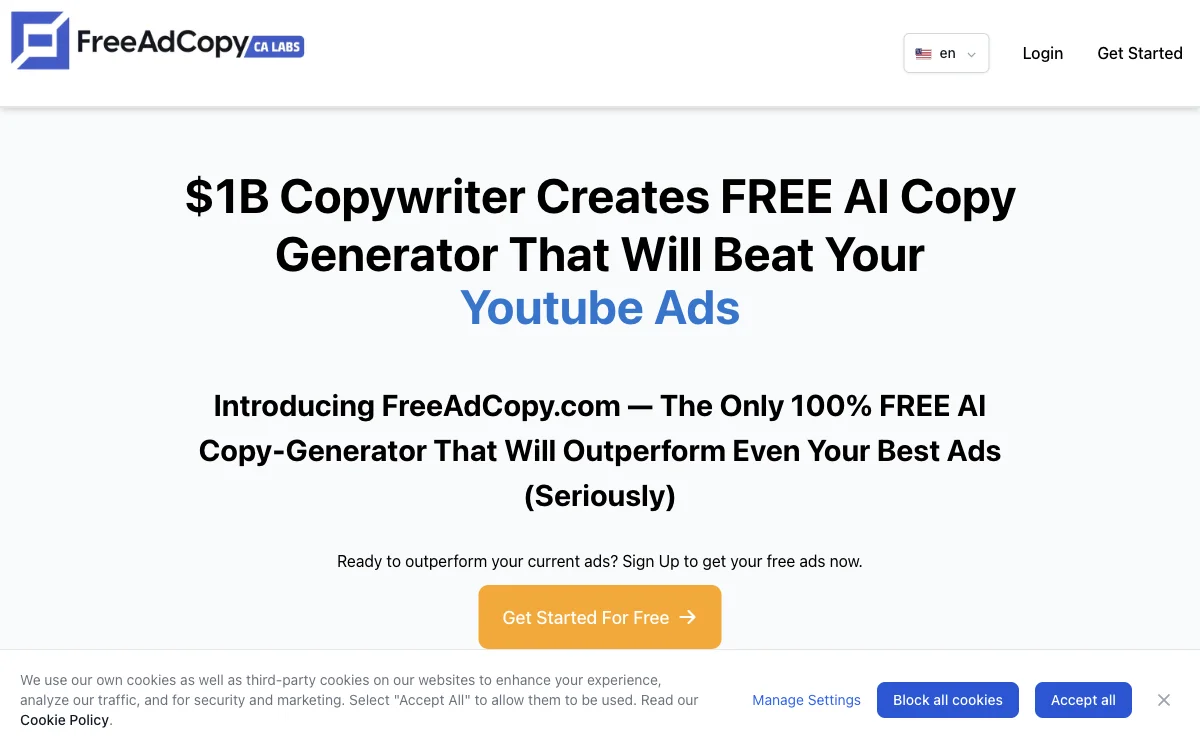 FreeAdCopy.com: The Free AI Copy Generator to Outperform Your Ads