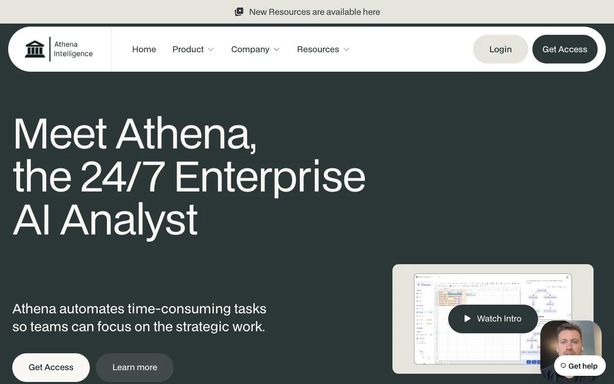 Athena Intelligence | AI原生分析平台和人工智能员工