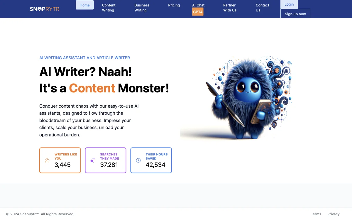 SnapRytr: The AI Writing Assistant for Faster and Easier Content Creation