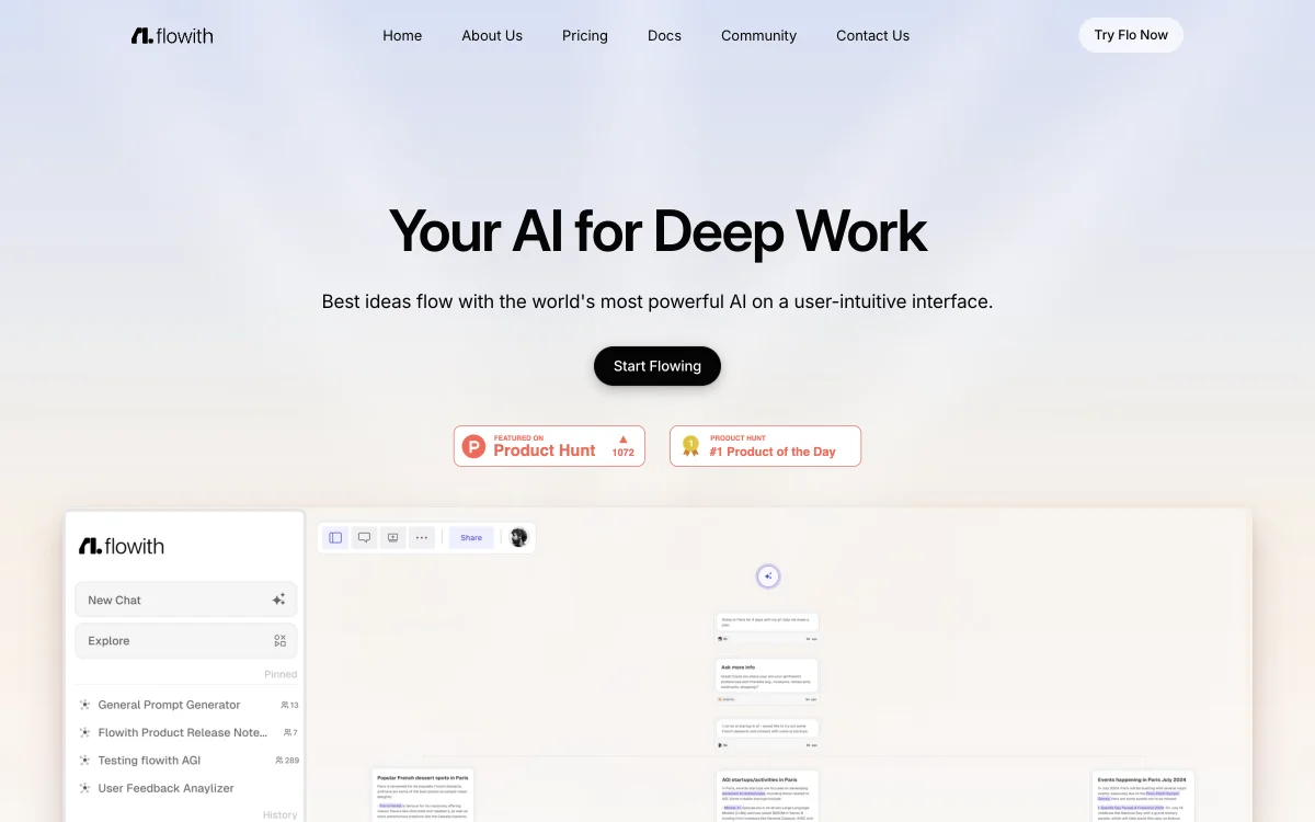 Flowith: Unlock Productivity with AI for Deep Work