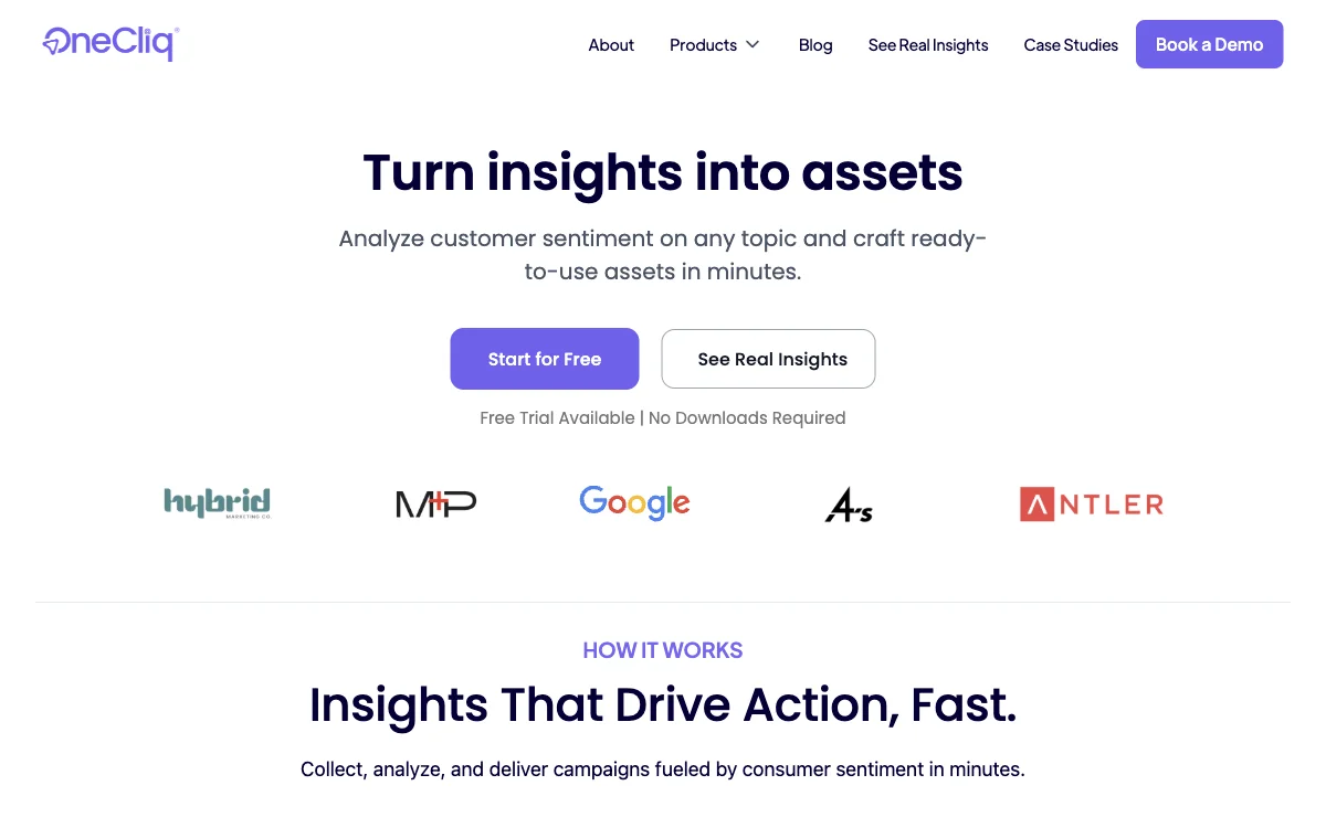 OneCliq.io: Unlock Consumer Insights and Create Impactful Marketing Assets with AI