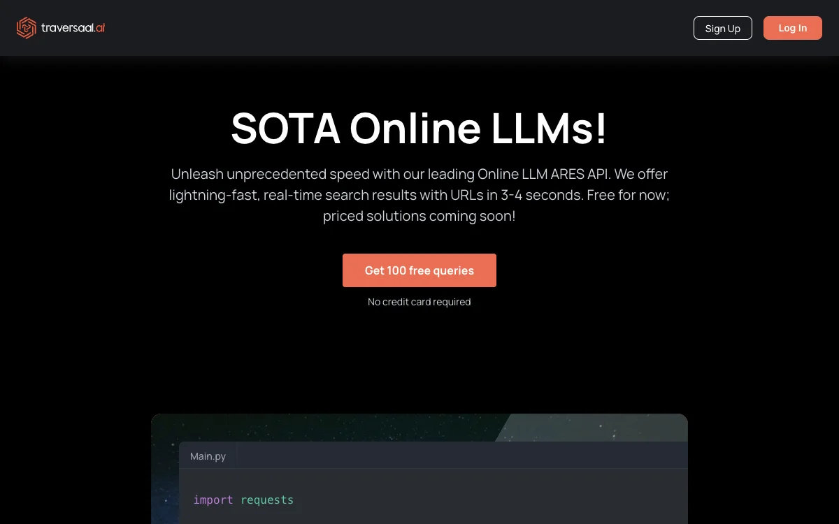Traversaal.ai ARES API: Fast LLM Search Results & Affordable Pricing