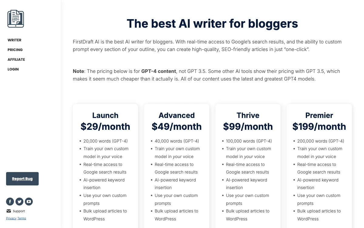 FirstDraft AI: Revolutionizing Blogging with AI-Powered Content Generation