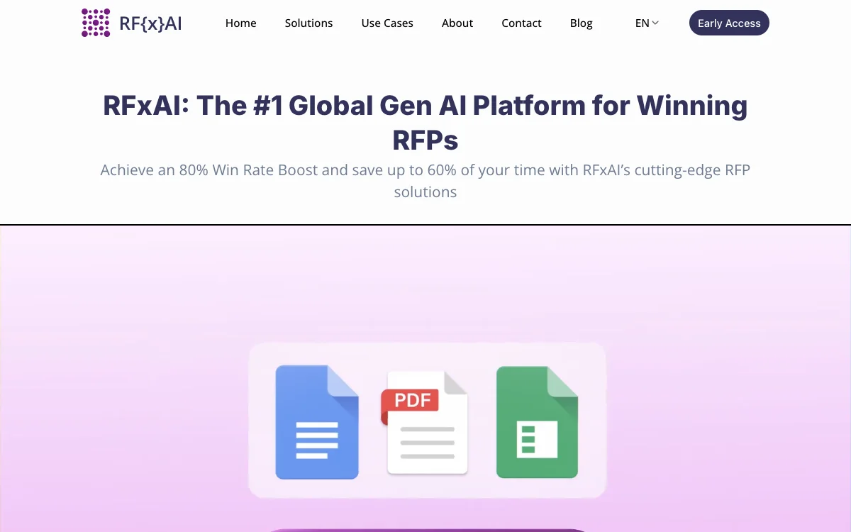 RFxAI: Empowering Your Request for Proposals with AI for Higher Win Rates and Time Savings