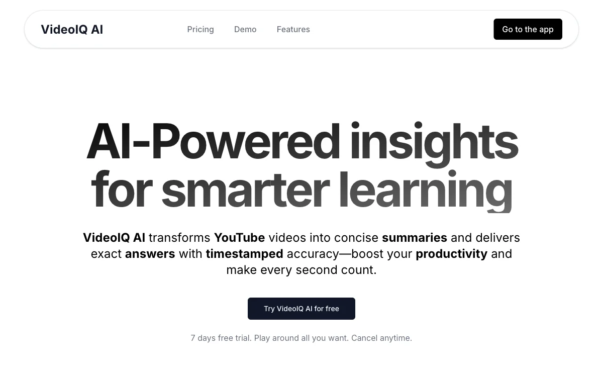 VideoIQ AI: Boost Your Learning with AI-Powered Insights