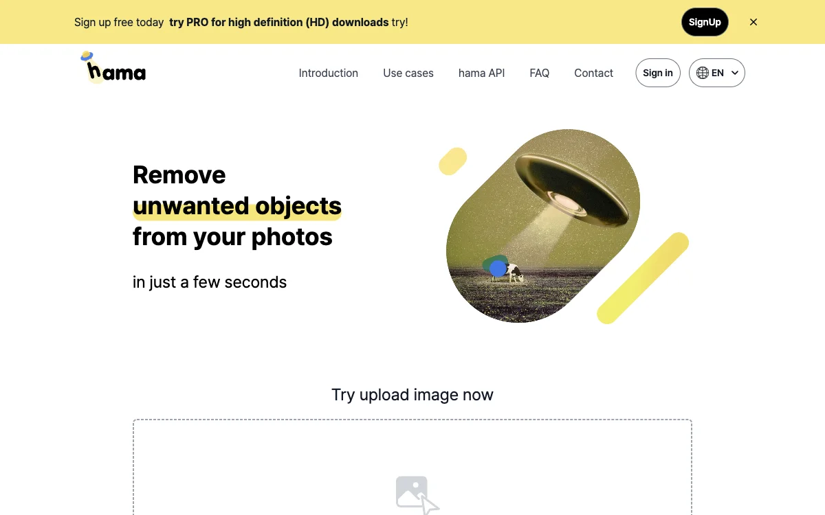 HAMA: AI-Powered Image Eraser for Quick Object Removal