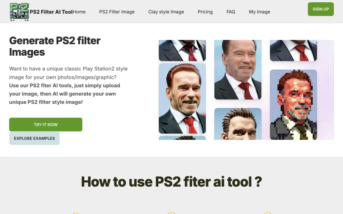 PS2 Filter AI工具：轻松生成您的PS2风格图像