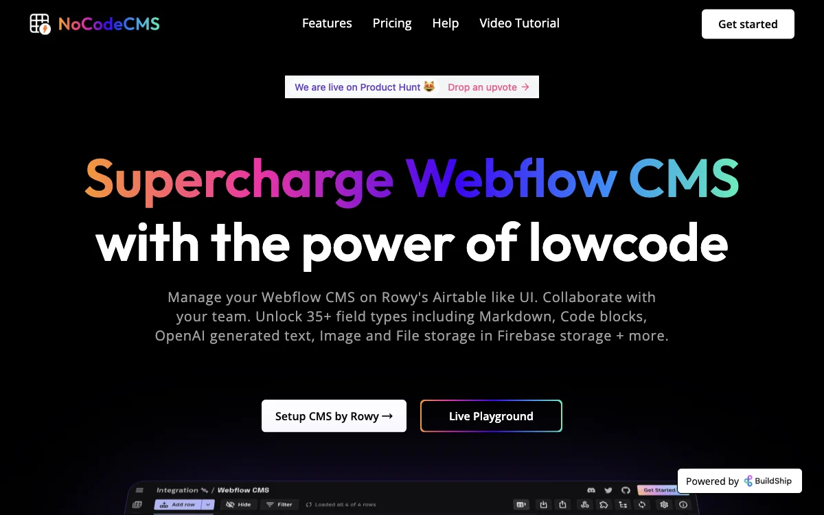 Rowy: Supercharge Your Webflow CMS with Lowcode Power