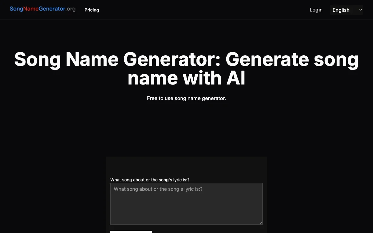 Song Name Generator: AI-Powered Creative Song Title Generation