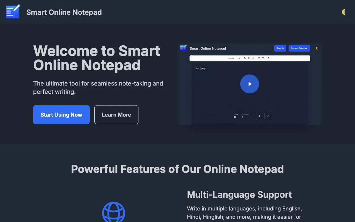 Smart Online Notepad: The AI-Powered Free Writing Tool for Better and Faster Writing