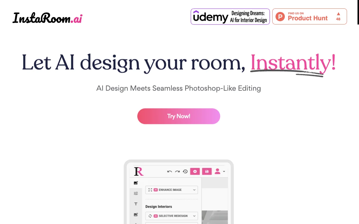 InstaRoom: AI-Powered Interior Design for Instant Visualization