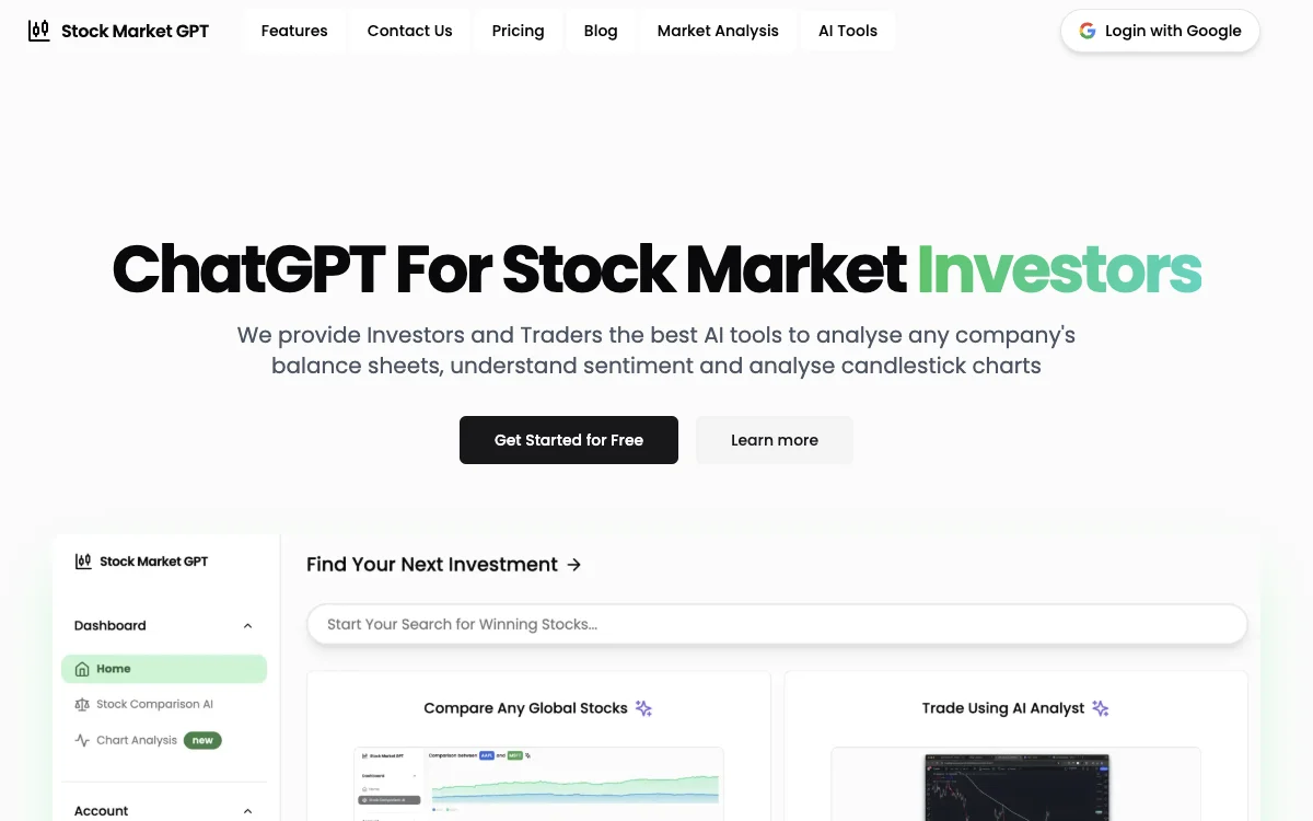 Stock Market GPT - KI-gestützter Investmentforscher