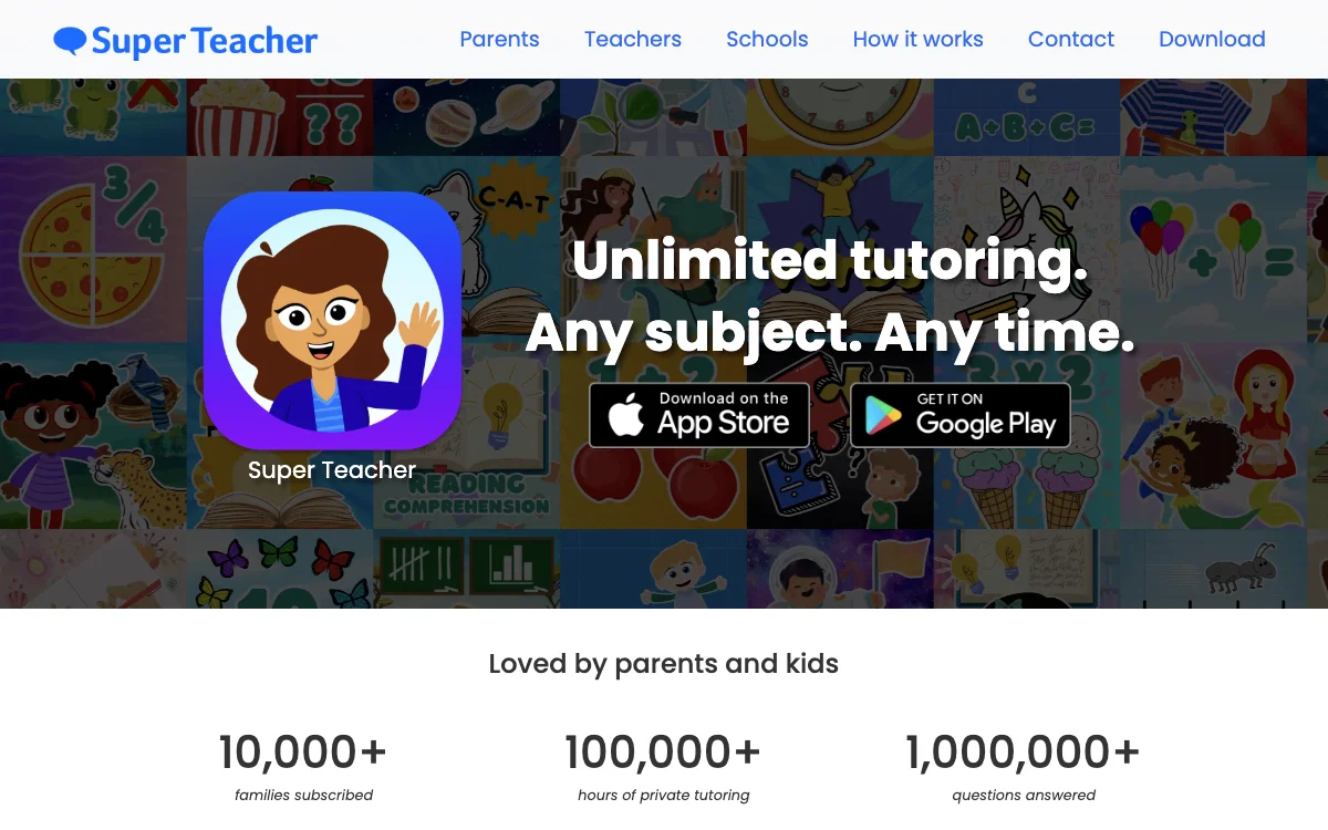 Super Teacher: Unlimited Tutoring for All Subjects