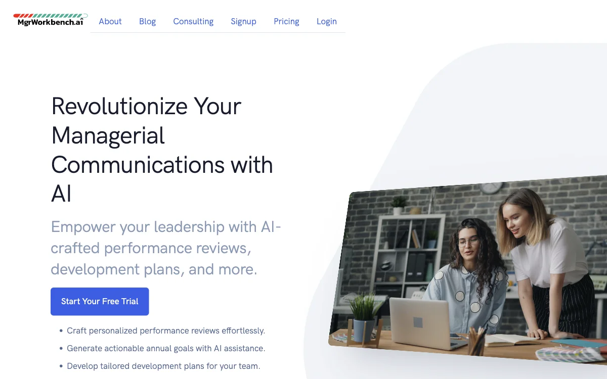 MgrWorkbench.ai: Revolutionize Your Managerial Communications with AI