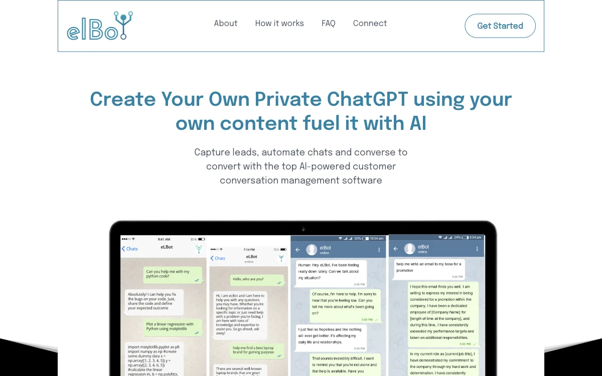 eLBot: AI-Powered Chatbot for Effortless Communication