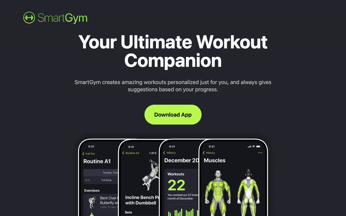 SmartGym: Personalized Workouts and Progress Tracking