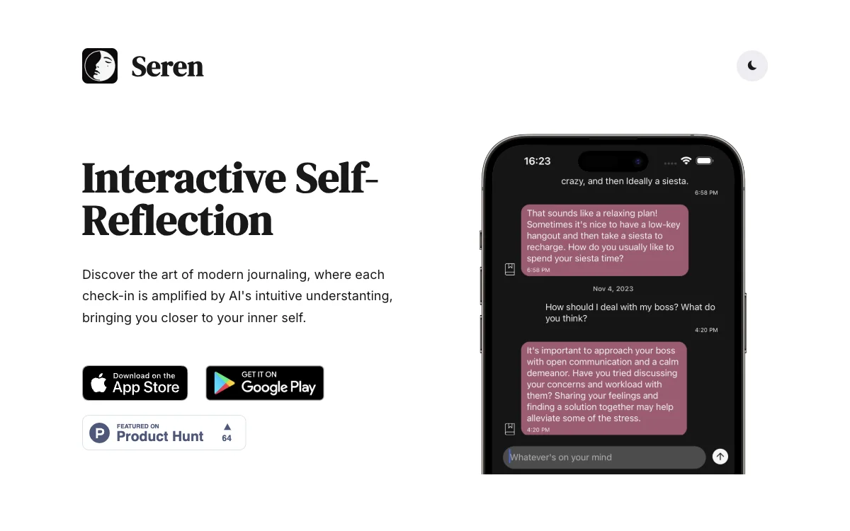 Seren: AI-Powered Journaling for Self-Discovery