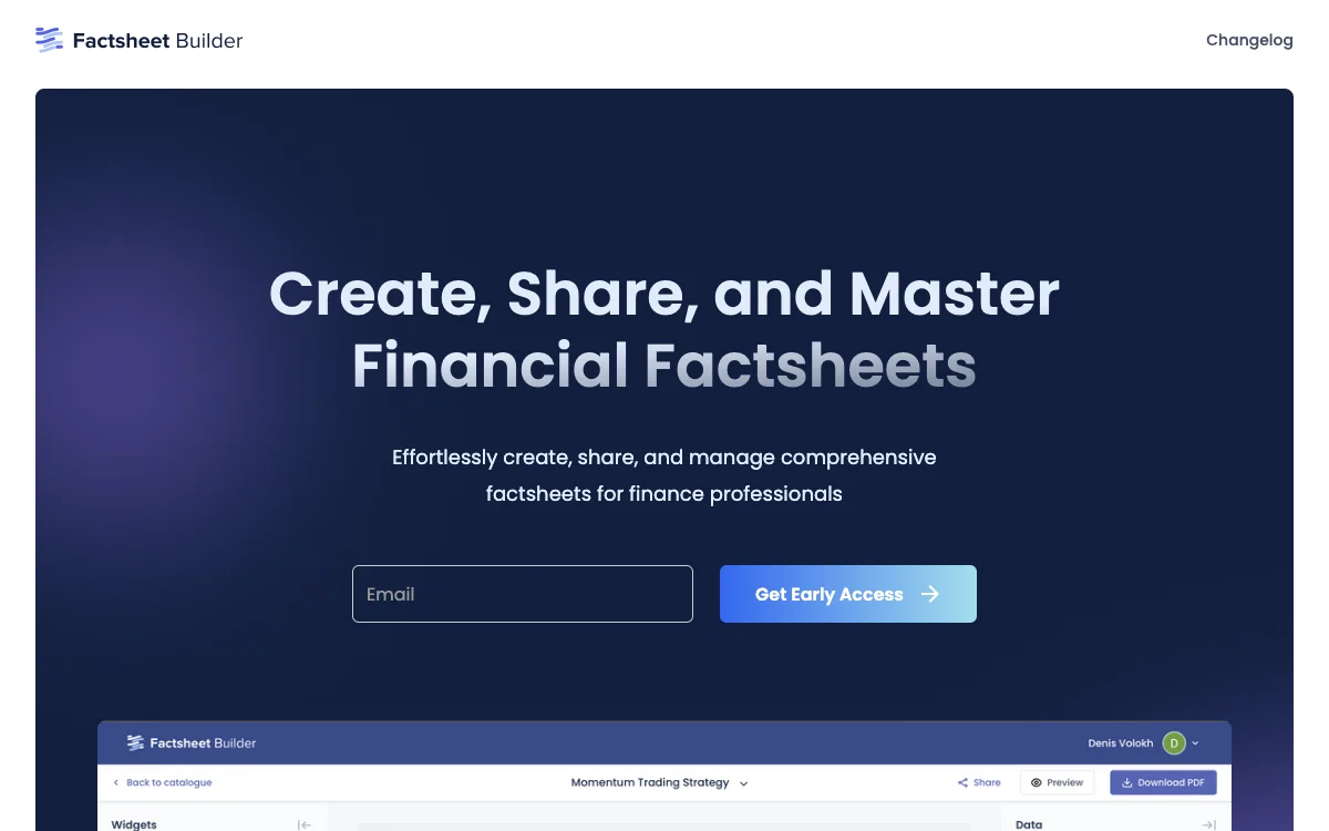 Factsheet Builder: Effortlessly Create, Share, and Master Financial Factsheets