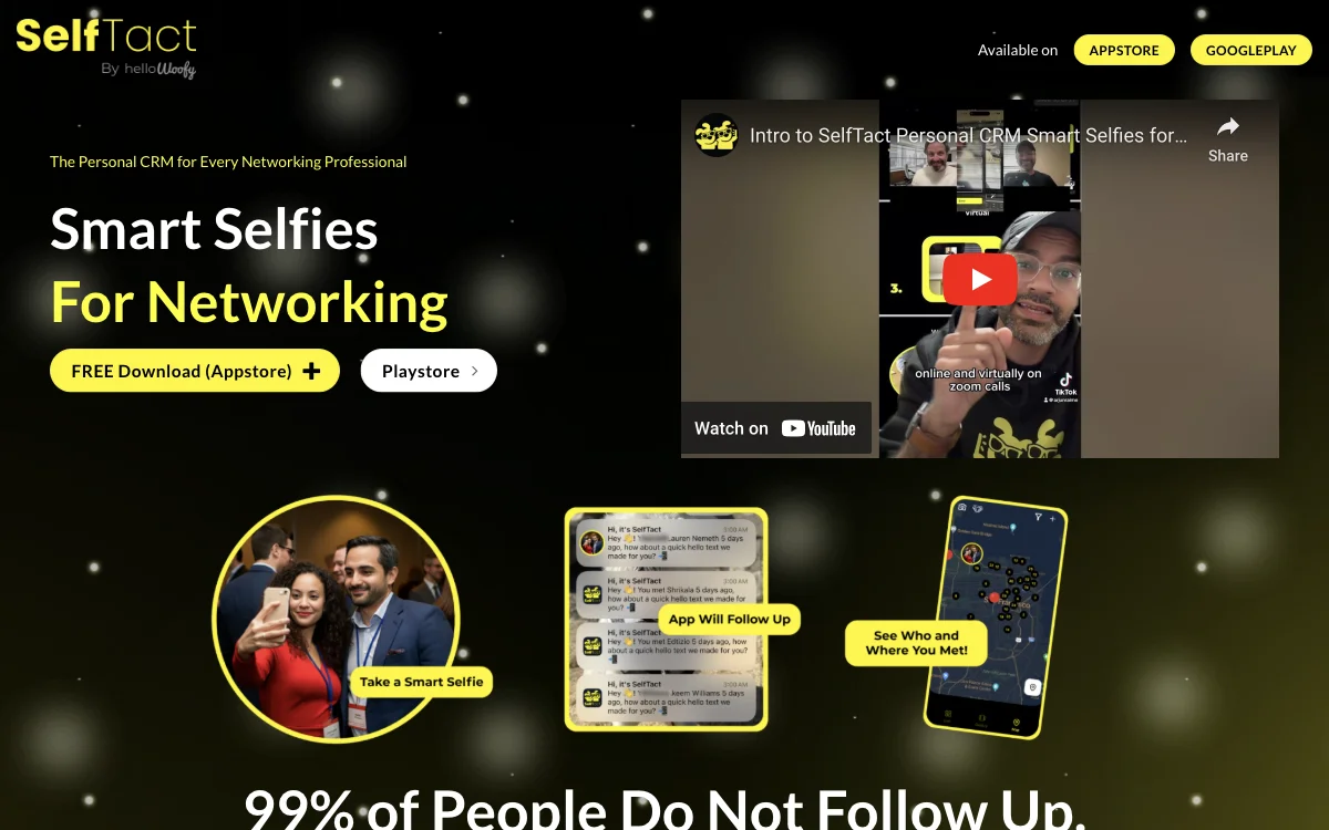 SelfTact: The AI-Powered Networking CRM with Smart Selfies