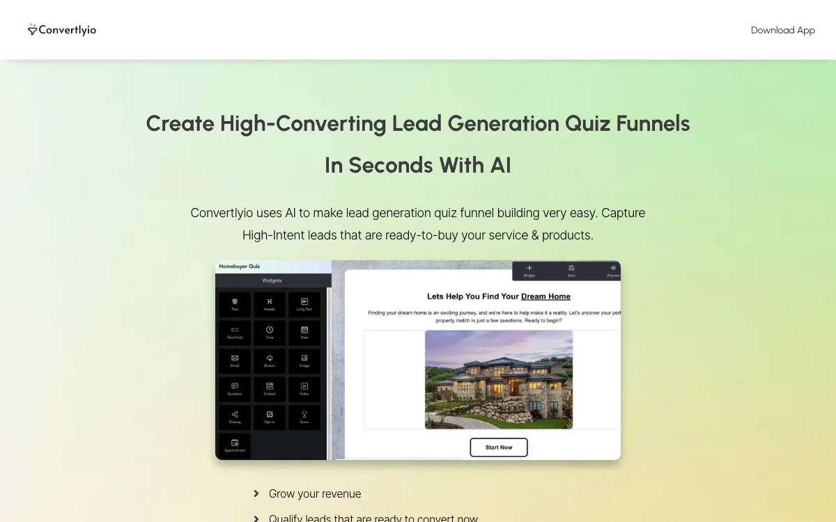 Convertlyio: ผู้สร้าง Quiz Funnel สร้างลูกค้าสนใจด้วย AI