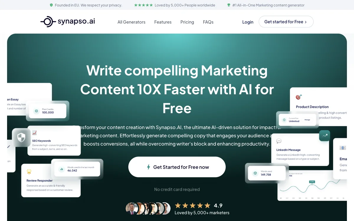 Synapso.AI: The Ultimate Marketing Content Generator