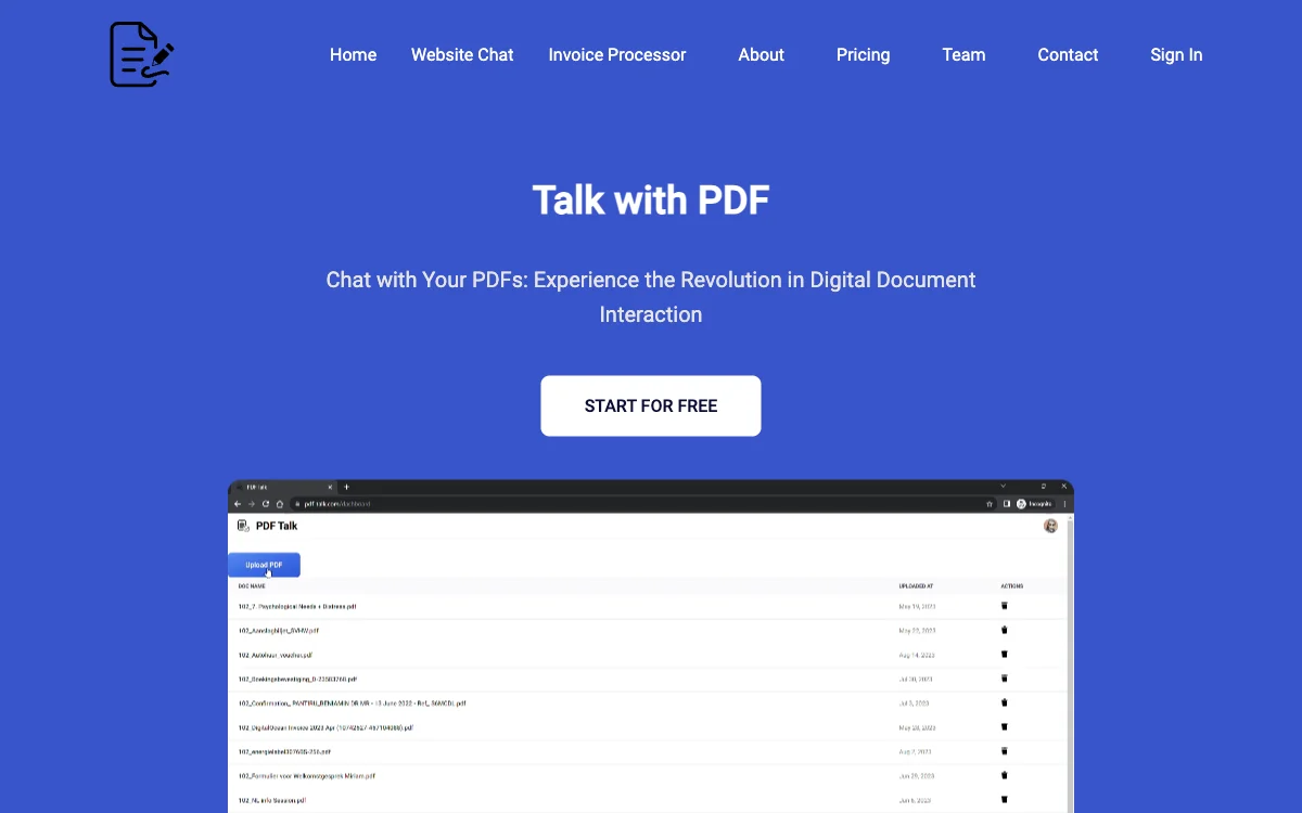 PDF Talk: AI-Powered Chat for Seamless PDF Interaction