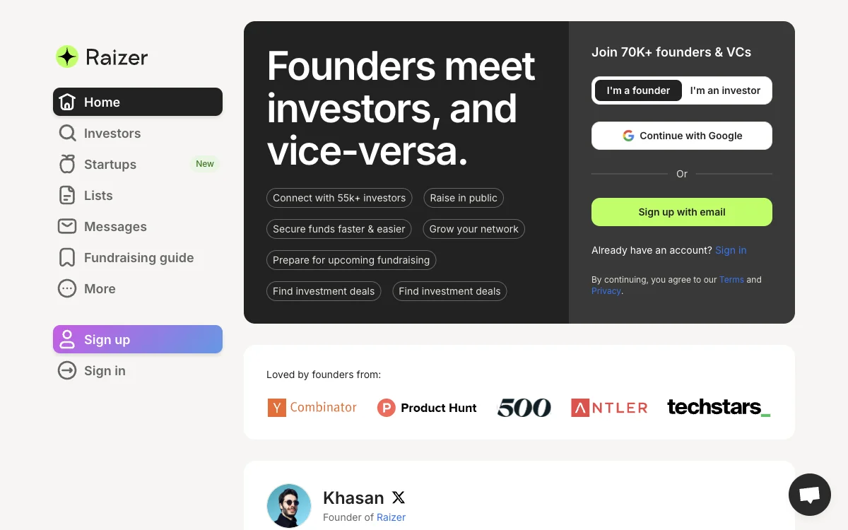 Raizer — Revolutionizing Startup Fundraising with AI