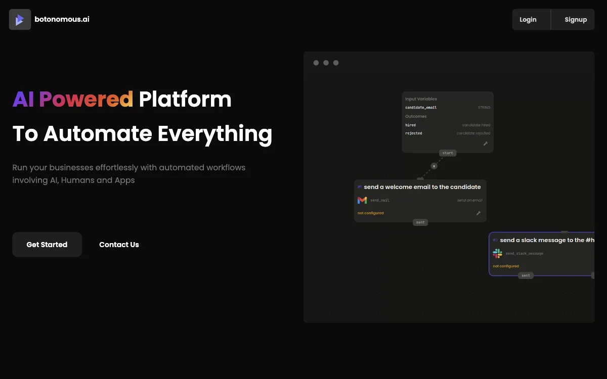 Botonomous.ai: Automate Your Business with AI for Effortless Operations