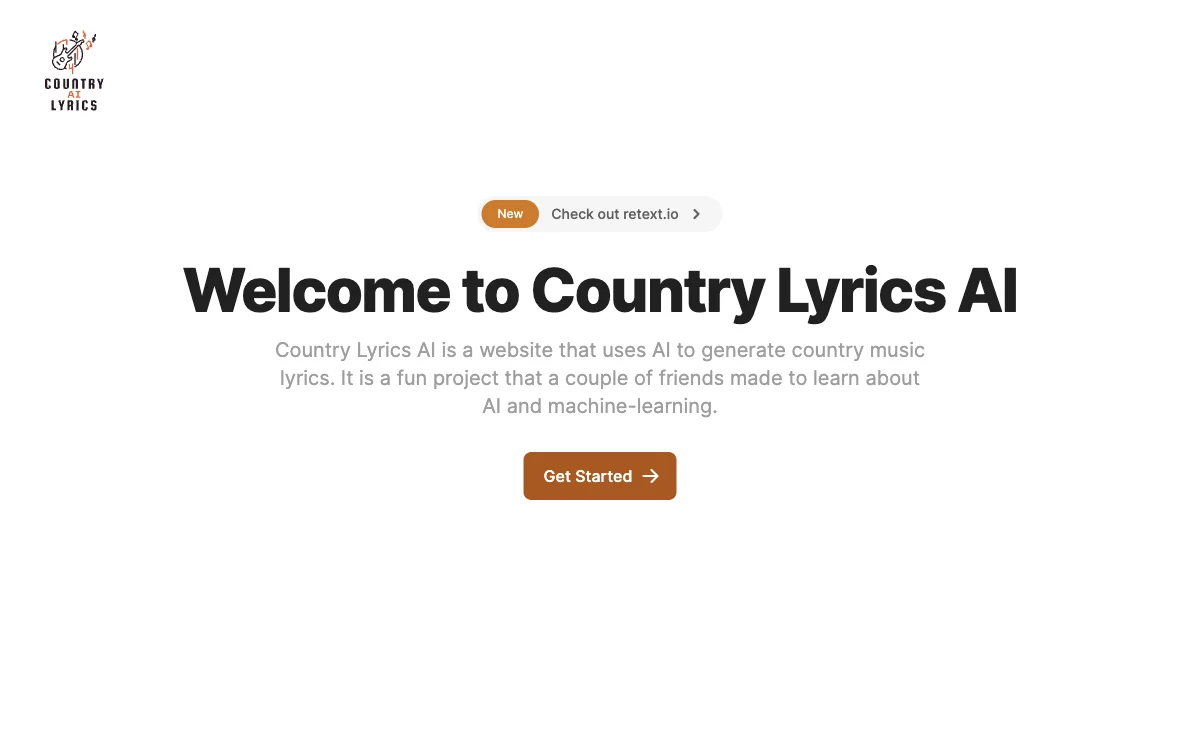 Country Lyrics AI - Gere Letras de Música Country com IA