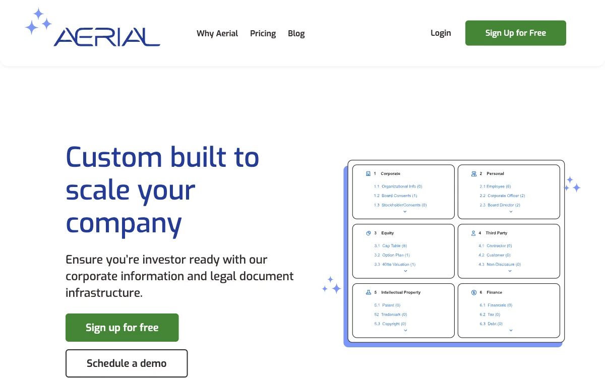 Aerial: Effortless Legal Document Management for Startups