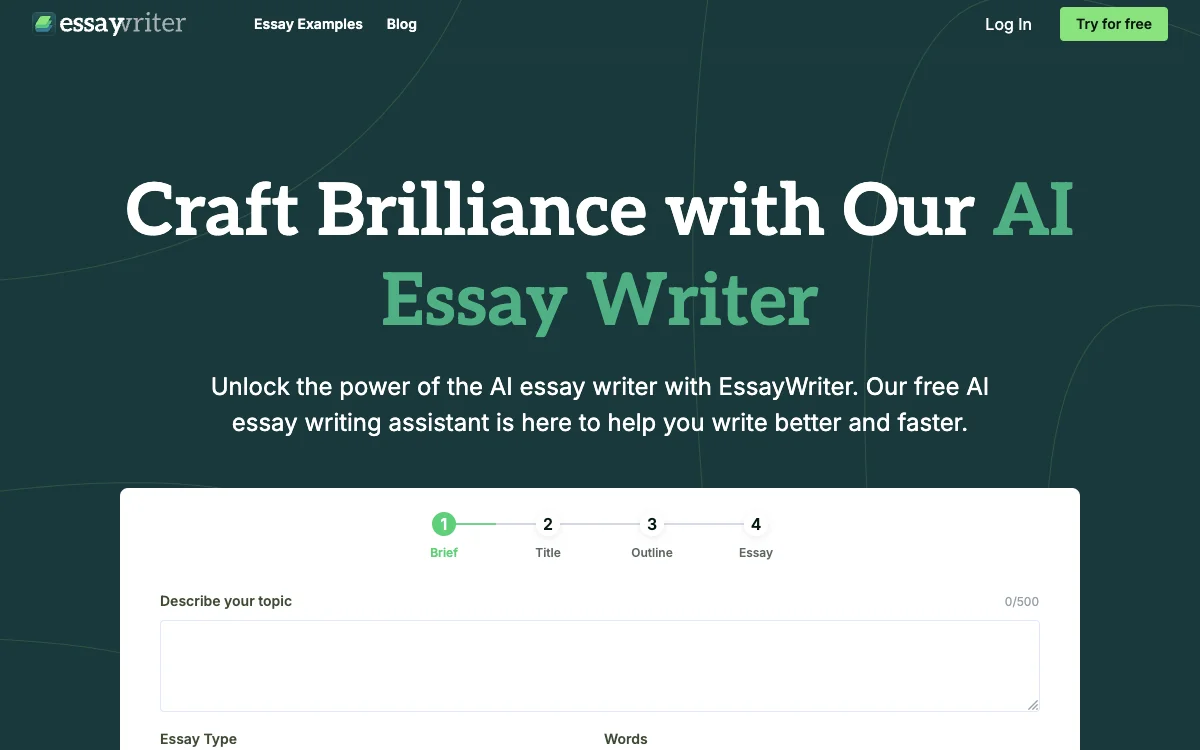 AI Essay Writer - Transform Your Writing with Ease