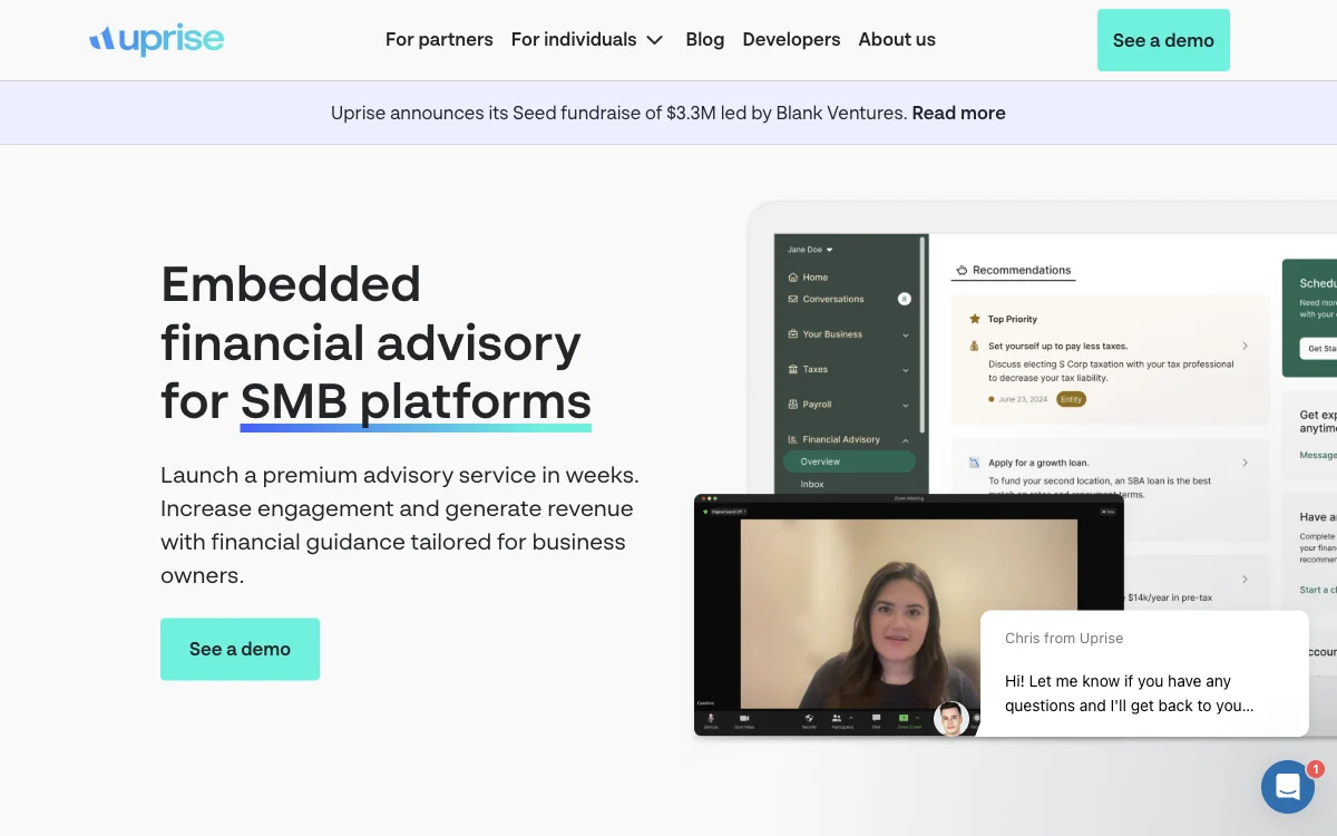 Uprise: Empowering SMBs with Tailored Financial Advisory