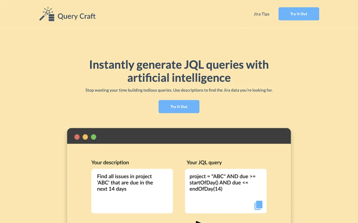 Query Craft: AI-Powered JQL Query Generation for Effortless Data Retrieval