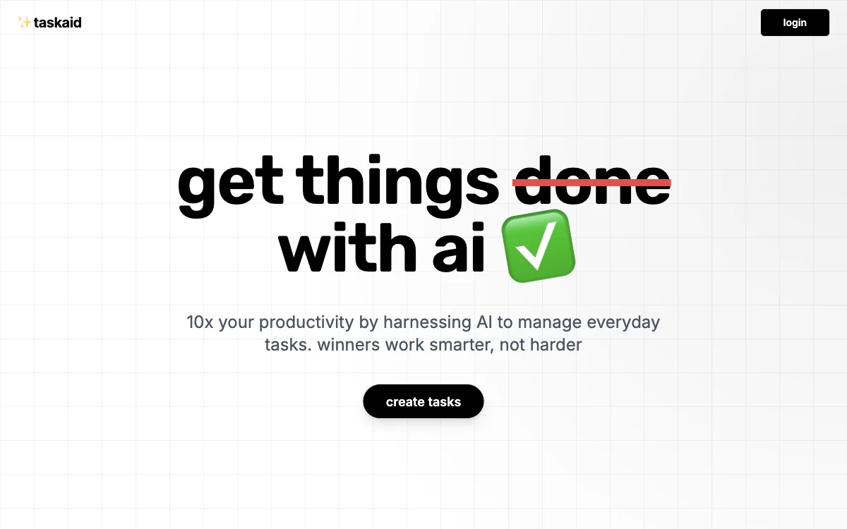 Taskaid: AI-Powered Task Management for Enhanced Productivity