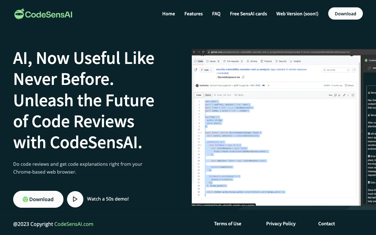 CodeSensAI: AI voor geavanceerde code review en coole code-inzichten