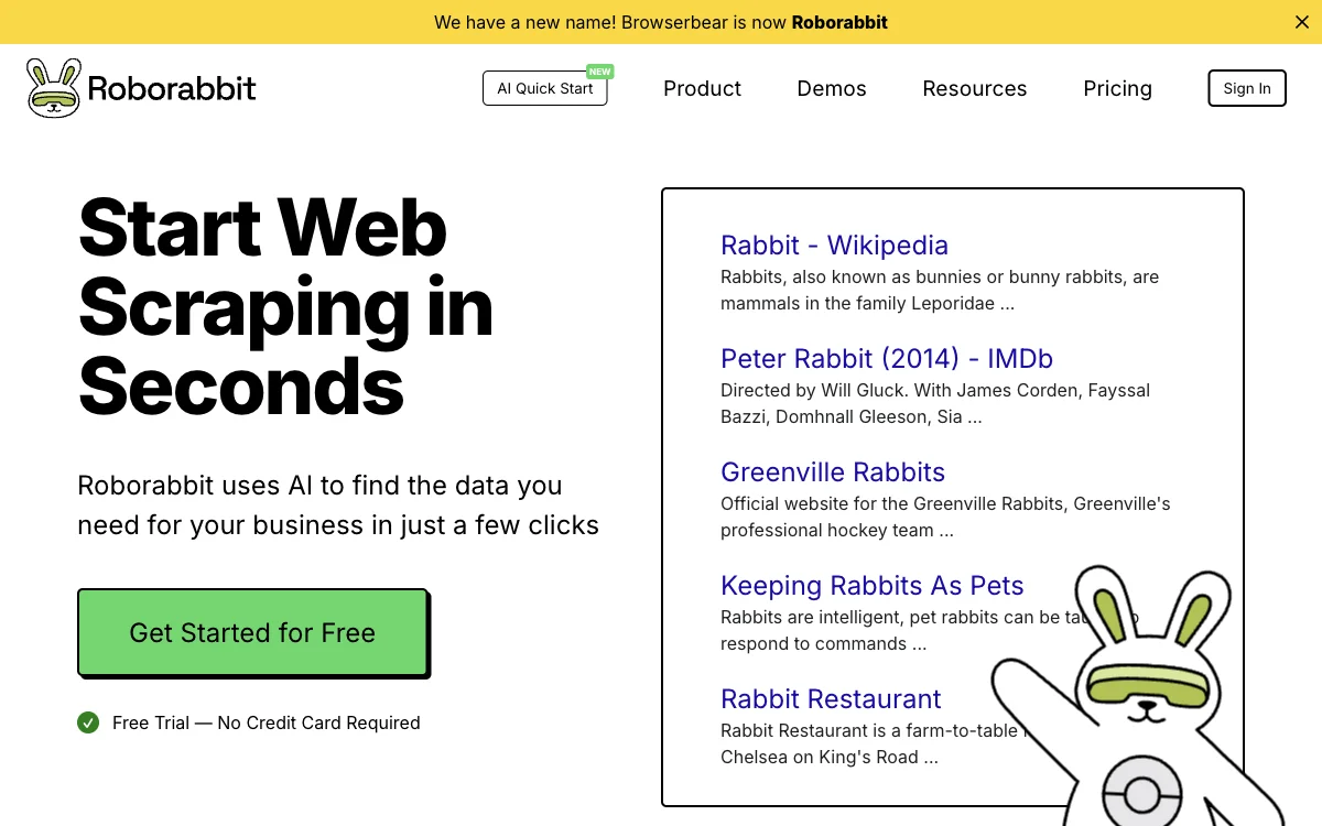 Roborabbit: The Ultimate Web Scraping Solution