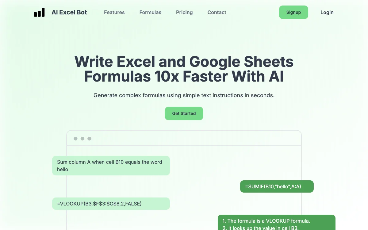 AI Excel Bot: Generate Excel Formulas Instantly