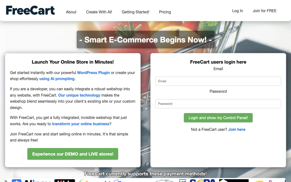 FreeCart - Revolutionize Your E-commerce Business