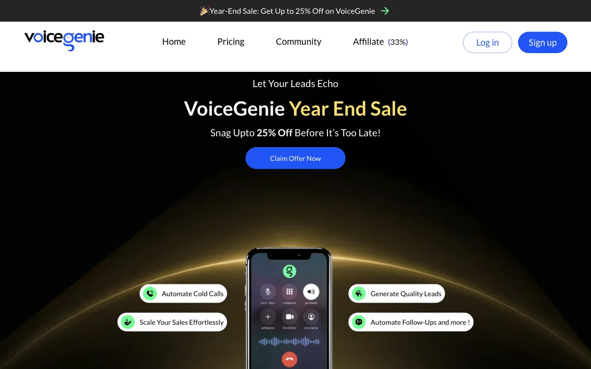 VoiceGenie: Empowering Sales with AI Voice Technology