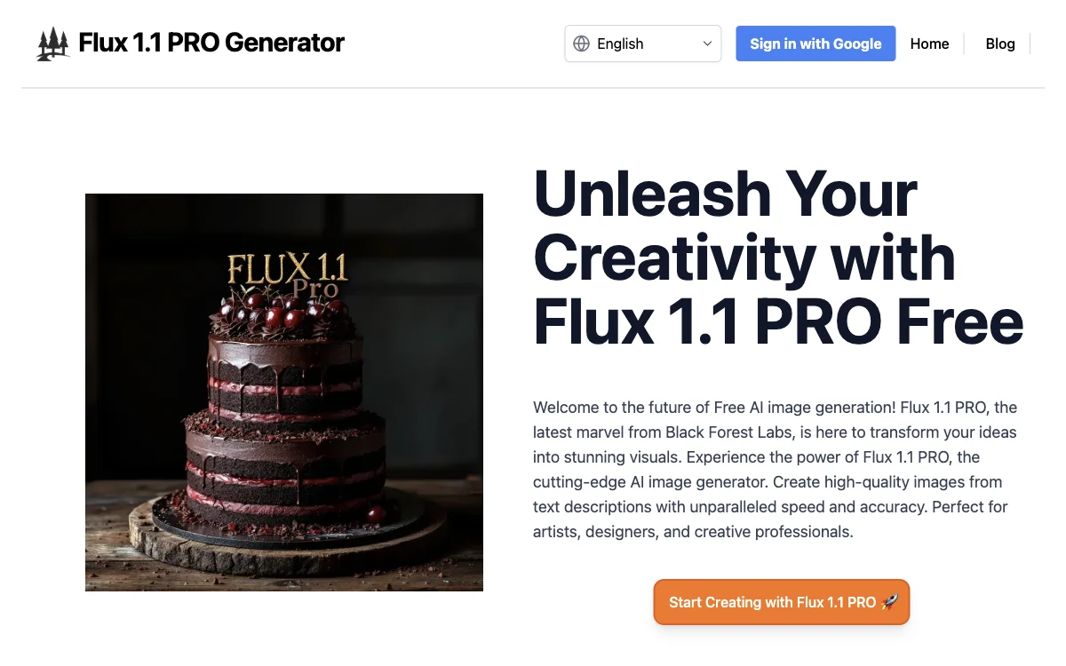 Flux 1.1 PRO | 免费在线AI图像生成器