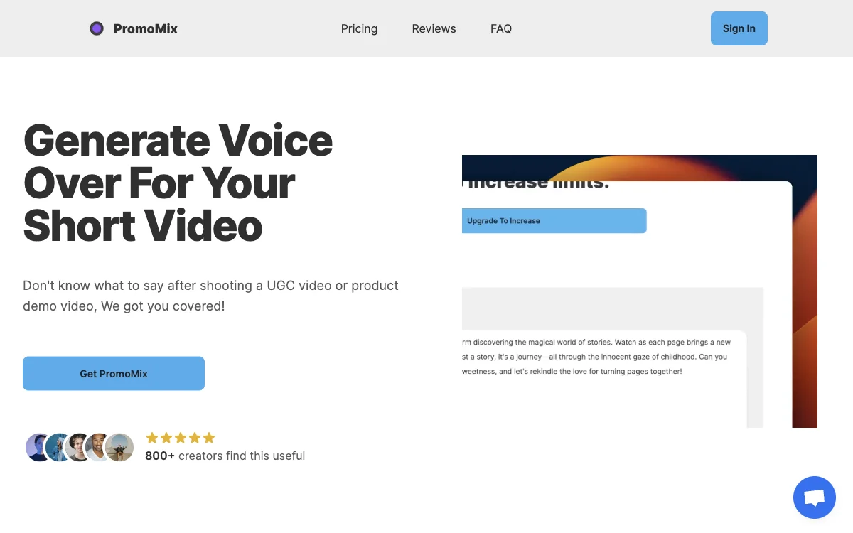 PromoMix: Generate Engaging Voiceovers for Short Videos