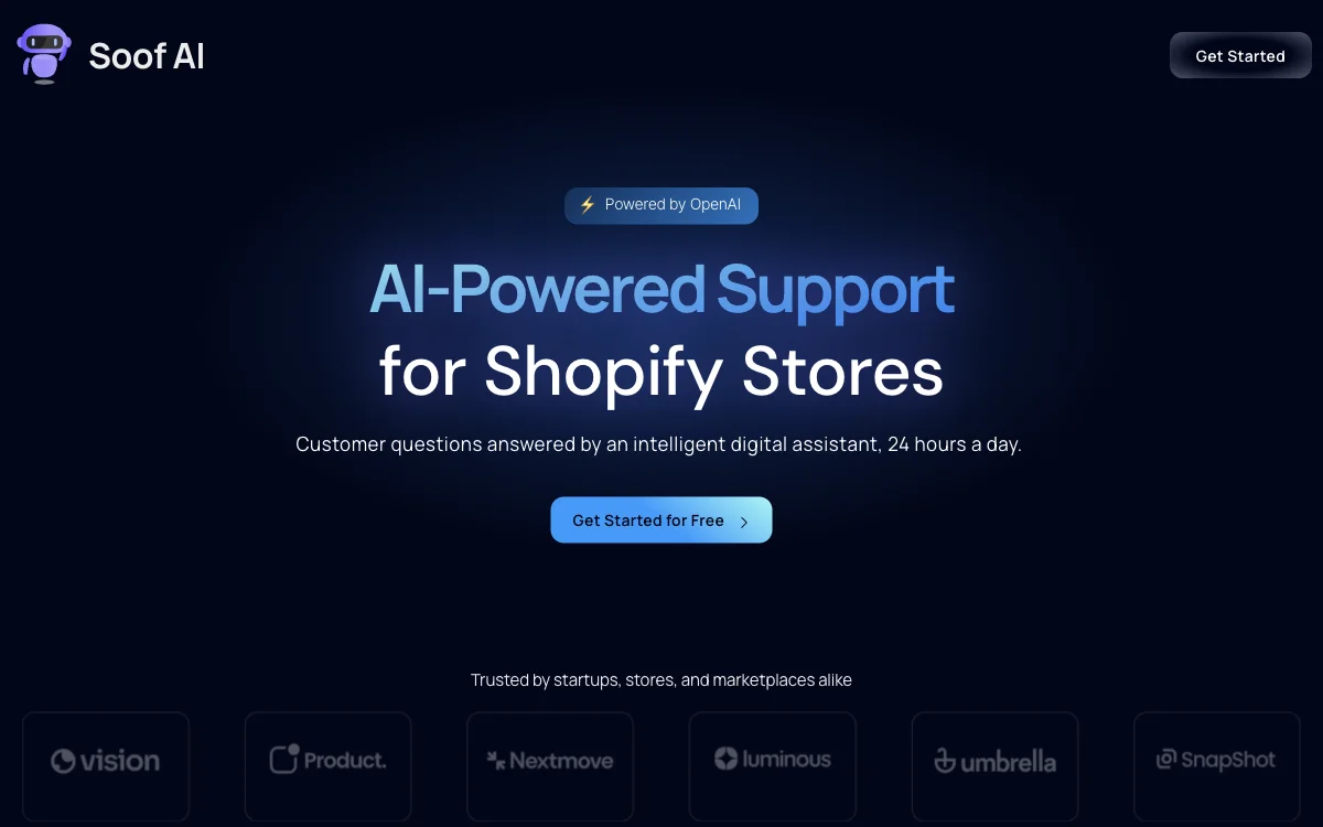 Soof AI：Shopify商店的优质智能客服助手，提升客户体验