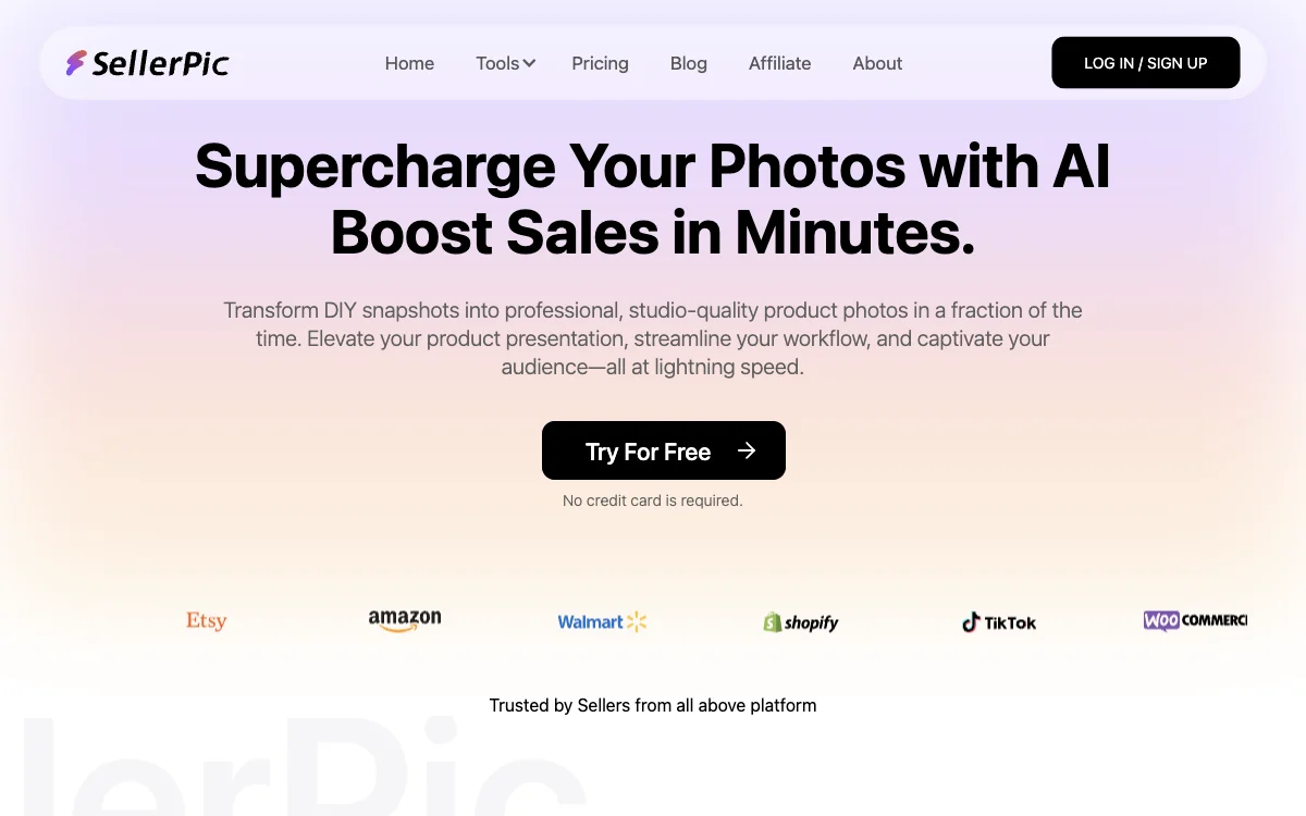 SellerPic: AI-Powered Image Tool for Sellers to Boost Sales