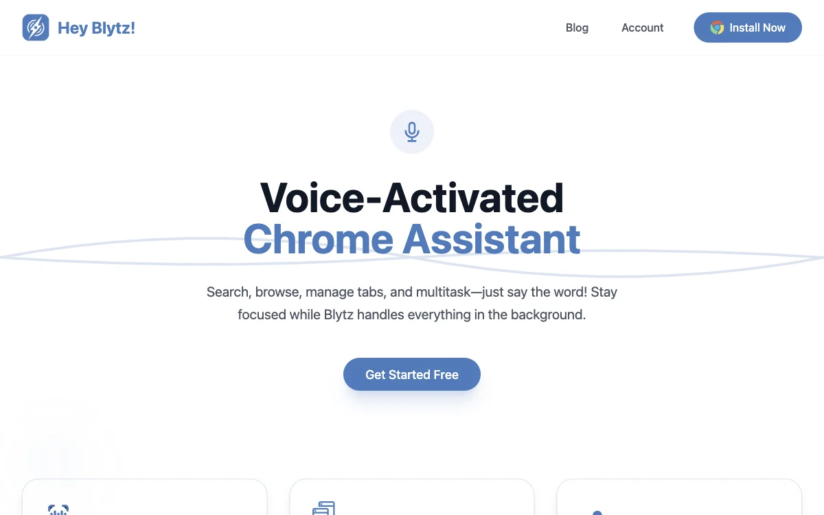 Hey Blytz! - Assistente de Voz para Chrome | Navegação e Multitarefa Facilitada