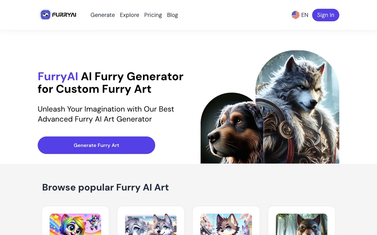 FurryAI：在线打造定制furry艺术，释放无限创意