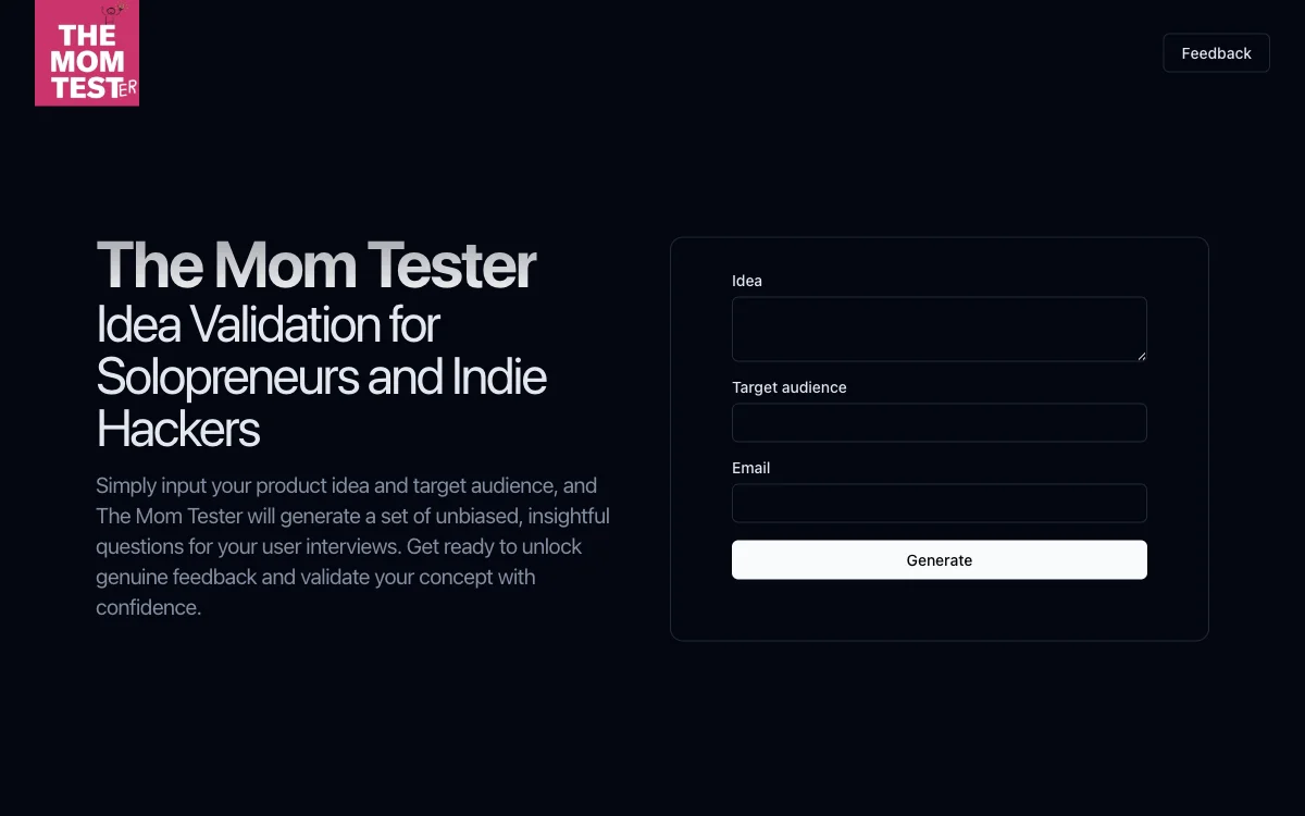 The Mom Tester: AI voor ideeëncheck voor solopreneurs